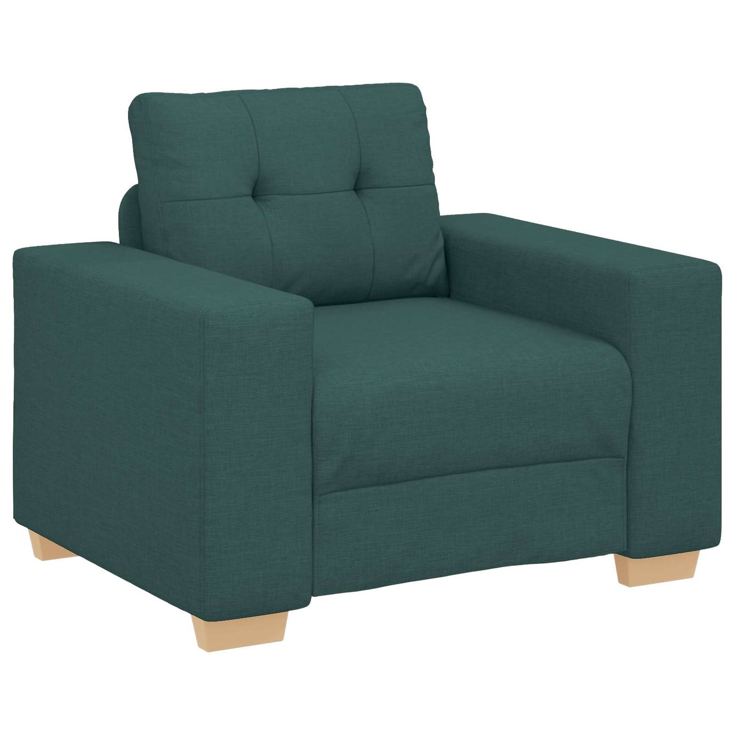 Sofa 3 pcs Dunkelgrün 221 x 80 x 80 cm Leinenmischgewebe