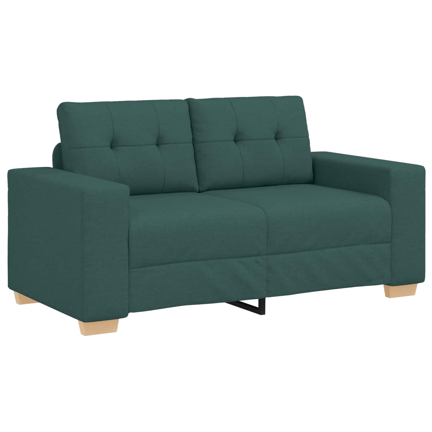Sofa 3 pcs Dunkelgrün 221 x 80 x 80 cm Leinenmischgewebe