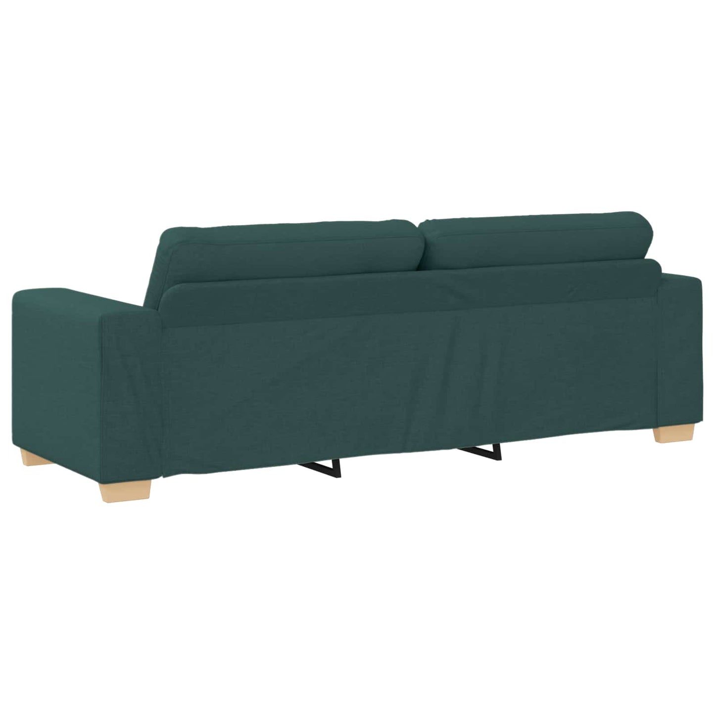 Sofa 3 pcs Dunkelgrün 221 x 80 x 80 cm Leinenmischgewebe