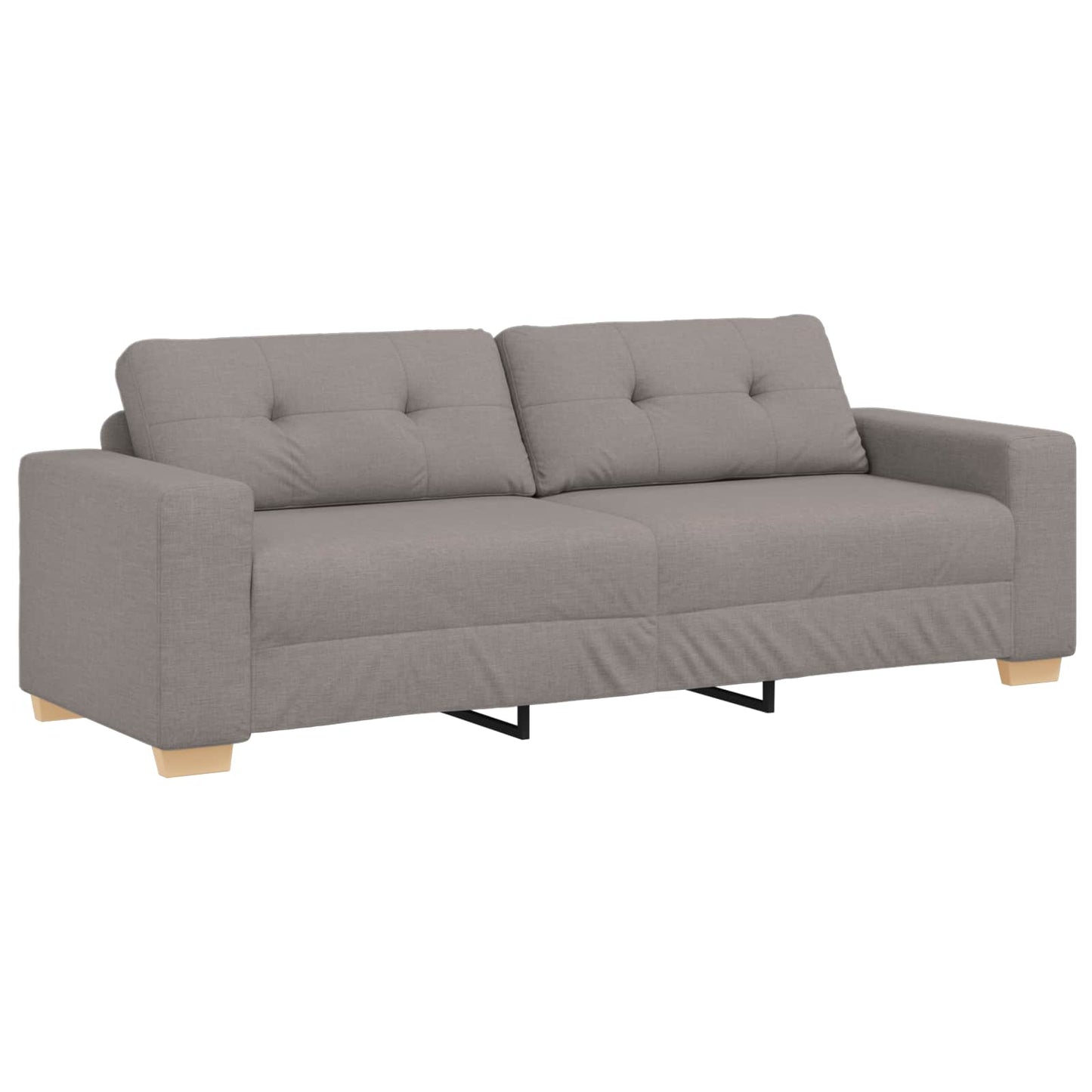 Sofa 3 pcs Taupe 221 x 80 x 80 cm Leinenmischgewebe