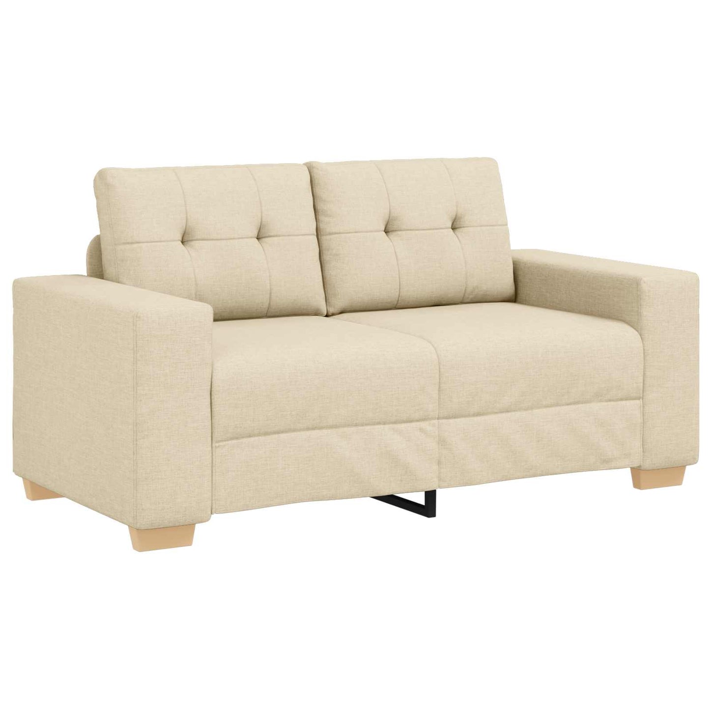 Sofa 3 pcs Creme 221 x 80 x 80 cm Leinenmischgewebe