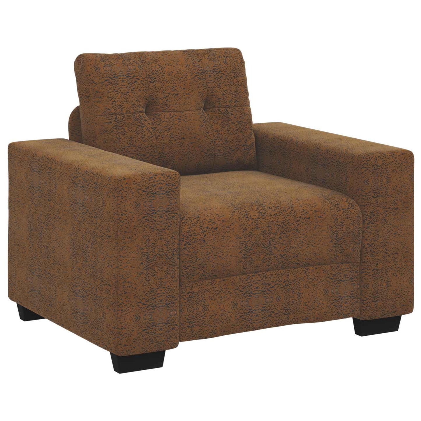 Sofa 3 pcs Braun 221 x 80 x 80 cm Leinenmischgewebe