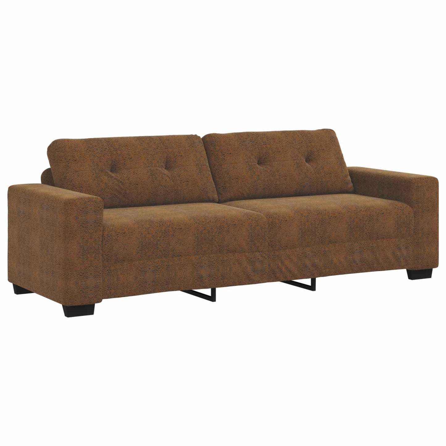 Sofa 3 pcs Braun 221 x 80 x 80 cm Leinenmischgewebe