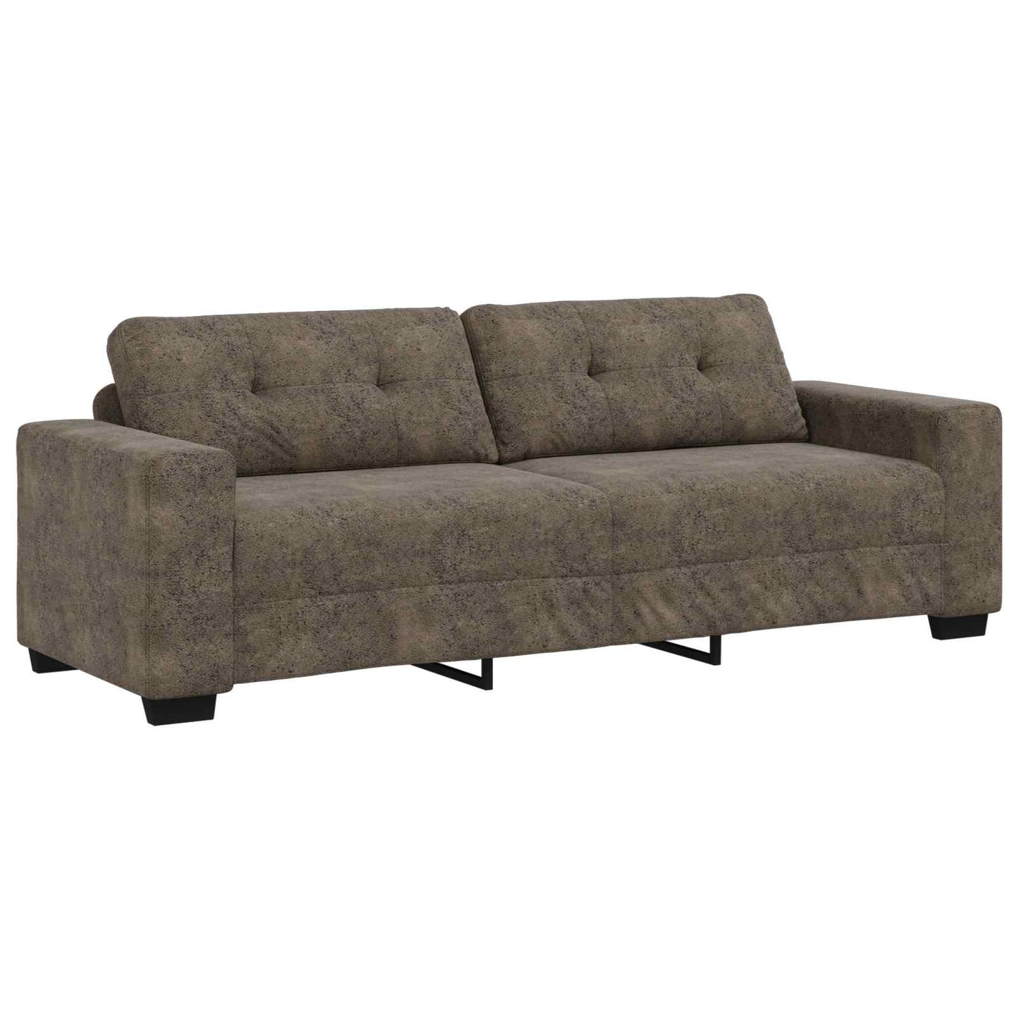Sofa 3 pcs Dunkelgrau 221 x 80 x 80 cm Leinenmischgewebe