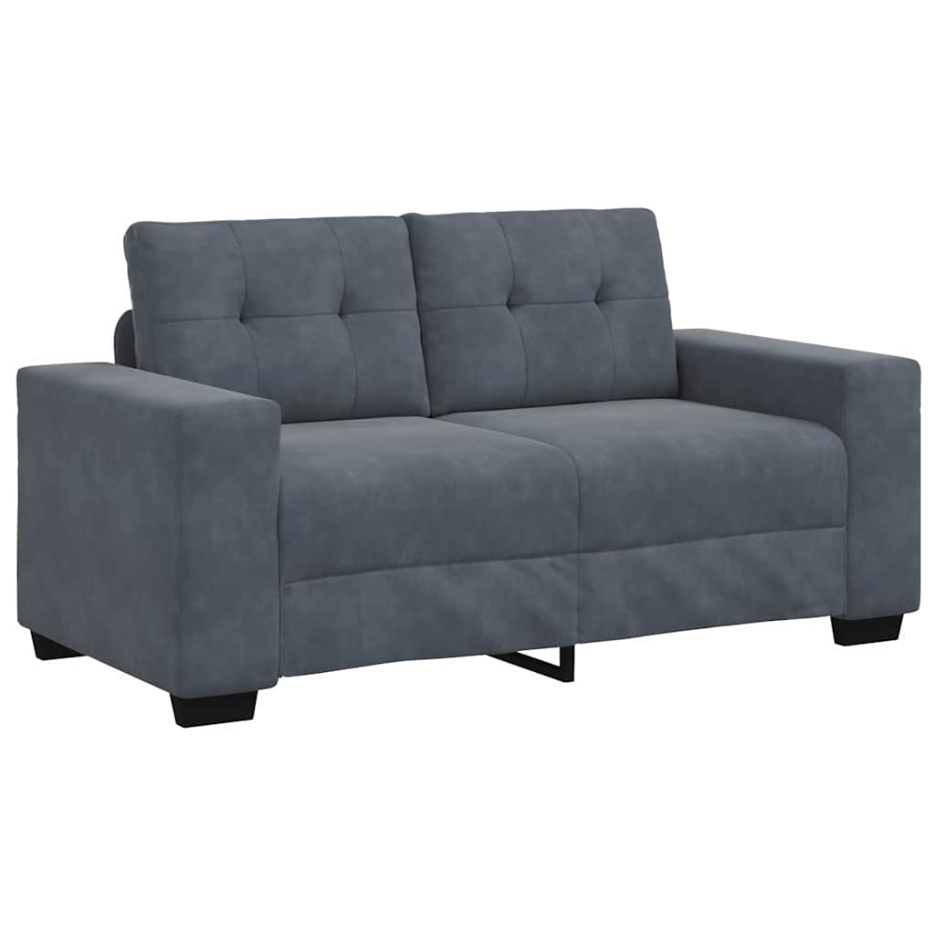 Sofa Set 3 pcs Dunkelgrau 221 x 80 x 80 cm Samt