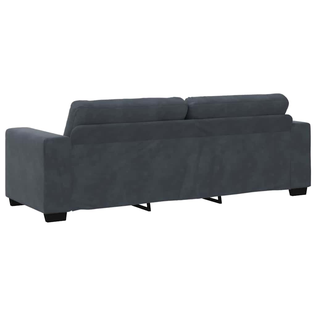 Sofa Set 3 pcs Dunkelgrau 221 x 80 x 80 cm Samt