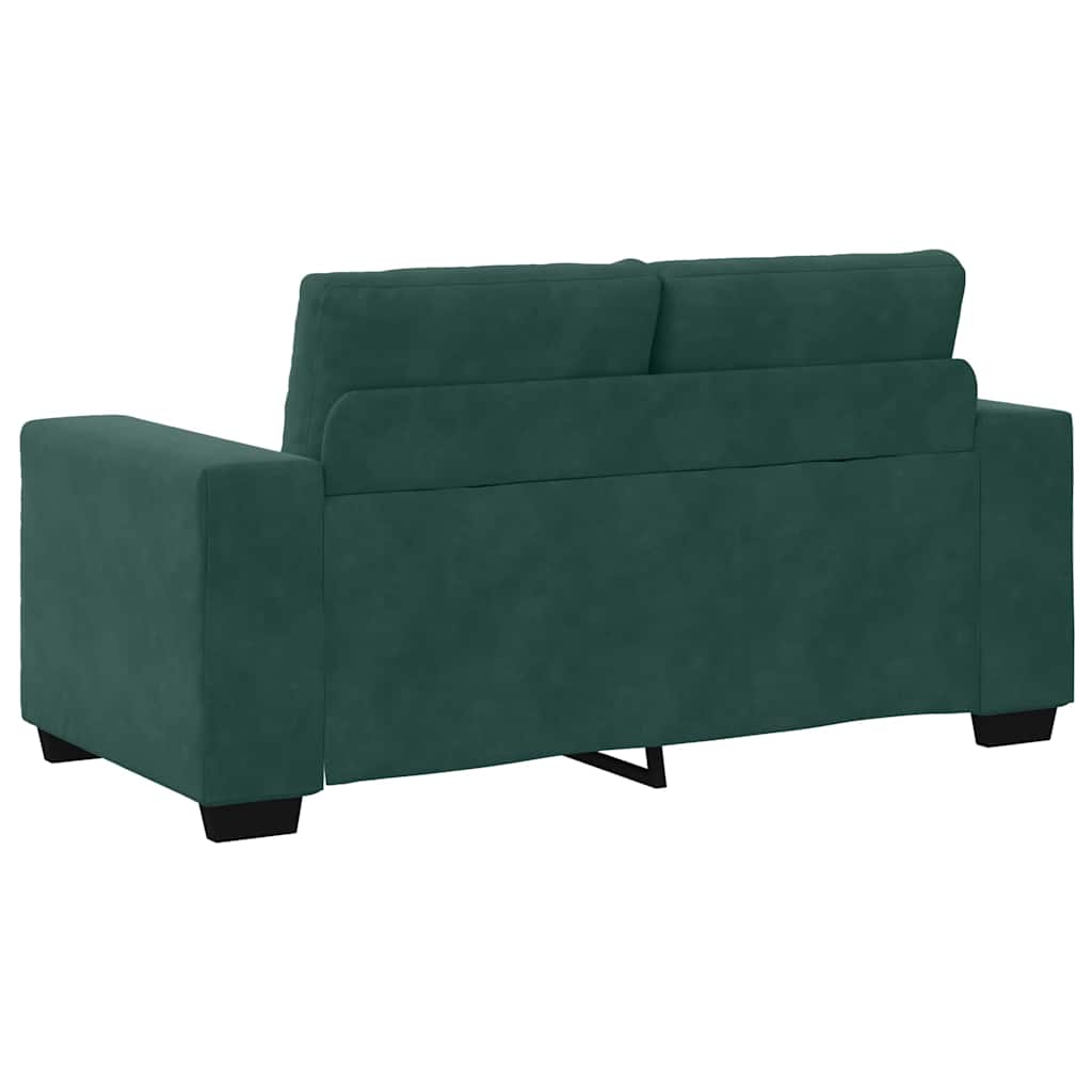 Sofa Set 3 pcs Dunkelgrün 221 x 80 x 80 cm Samt