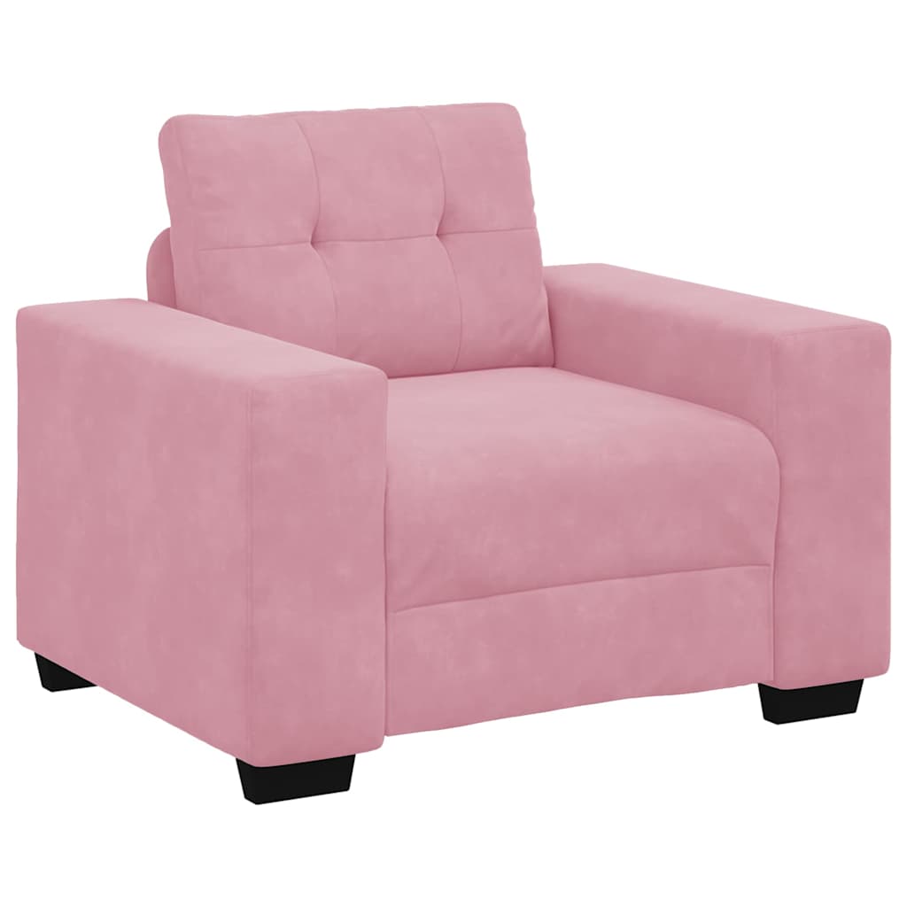 Sofa Set 3 pcs Rosa 221 x 80 x 80 cm Samt