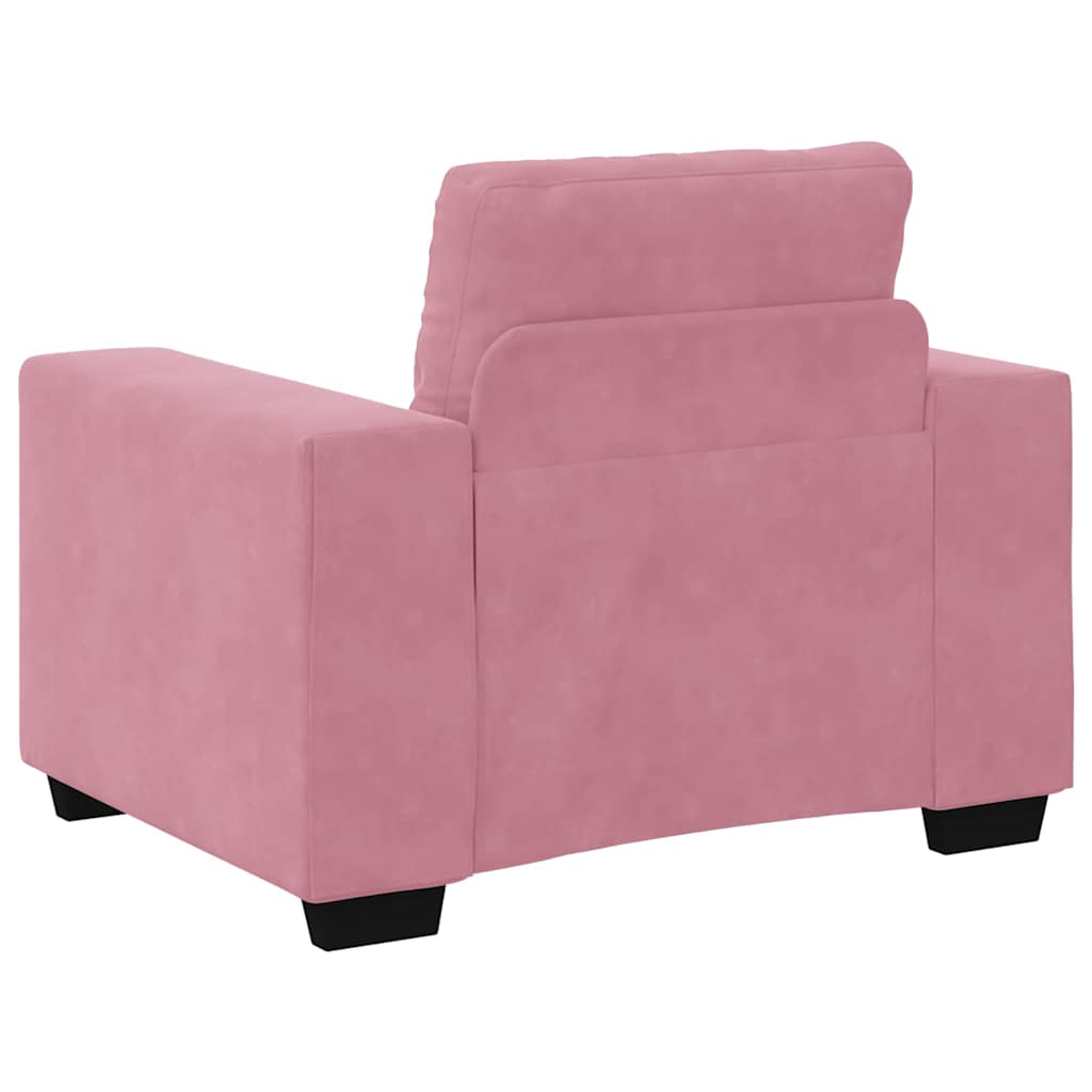 Sofa Set 3 pcs Rosa 221 x 80 x 80 cm Samt