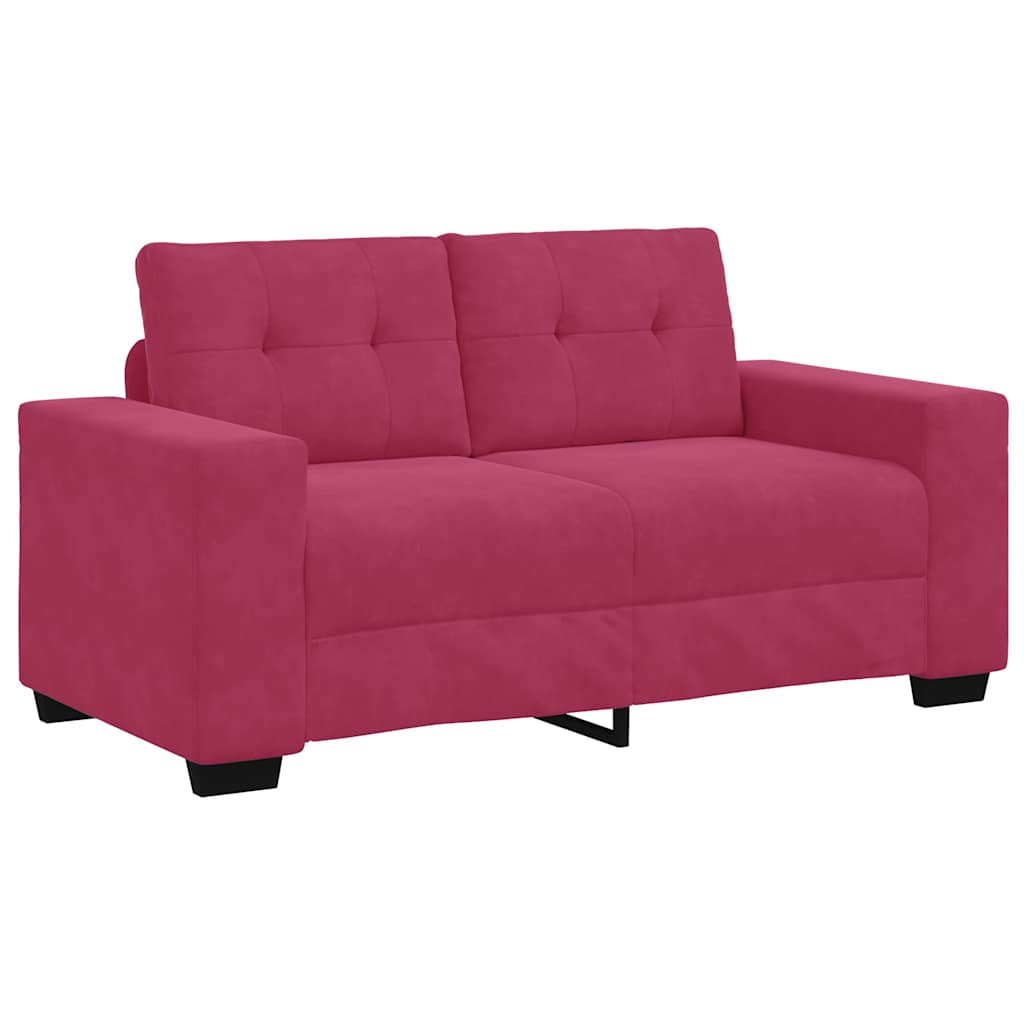 Sofa Set 3 pcs Wind Rot 221 x 80 x 80 cm Samt