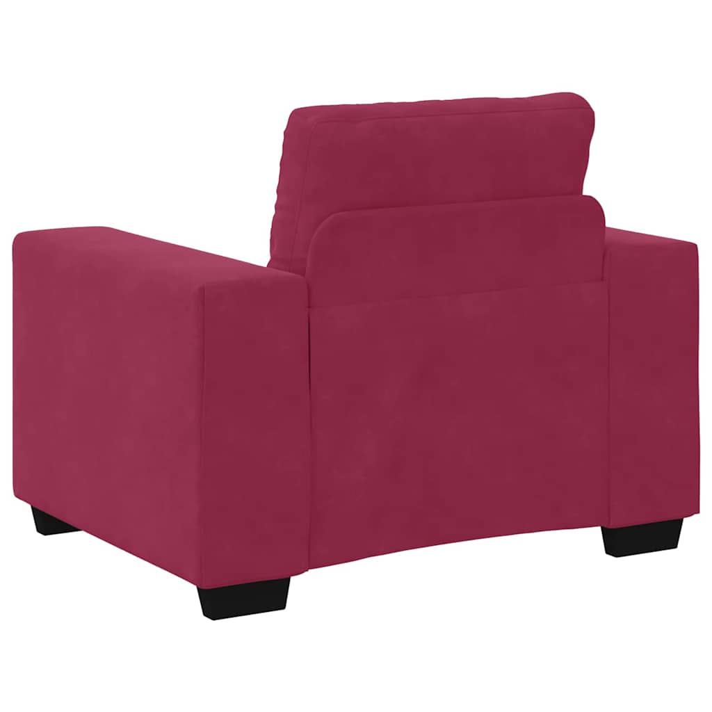 Sofa Set 3 pcs Wind Rot 221 x 80 x 80 cm Samt