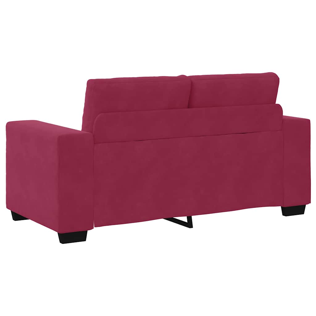 Sofa Set 3 pcs Wind Rot 221 x 80 x 80 cm Samt