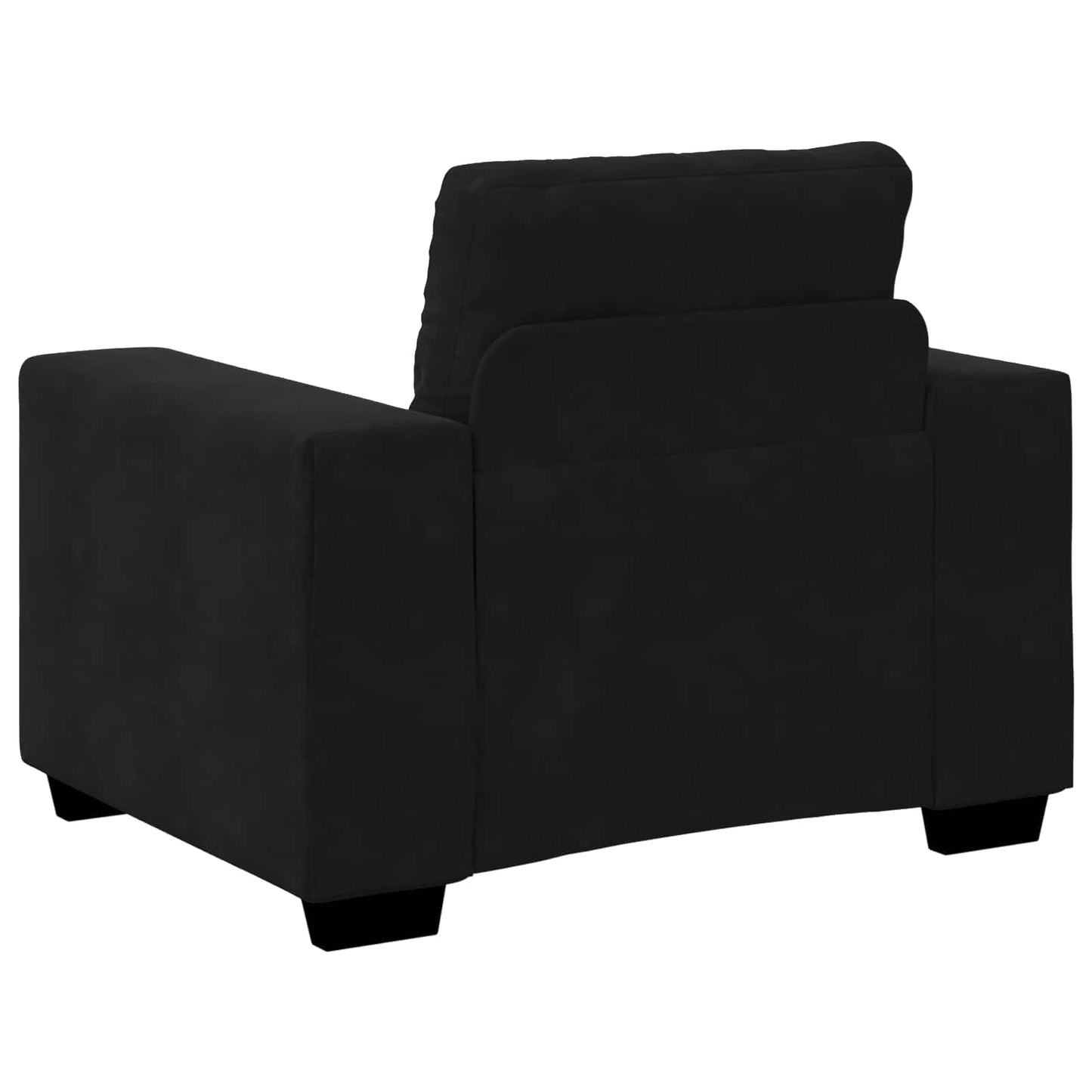 Sofa Set 3 pcs Schwarz 221 x 80 x 80 cm Samt