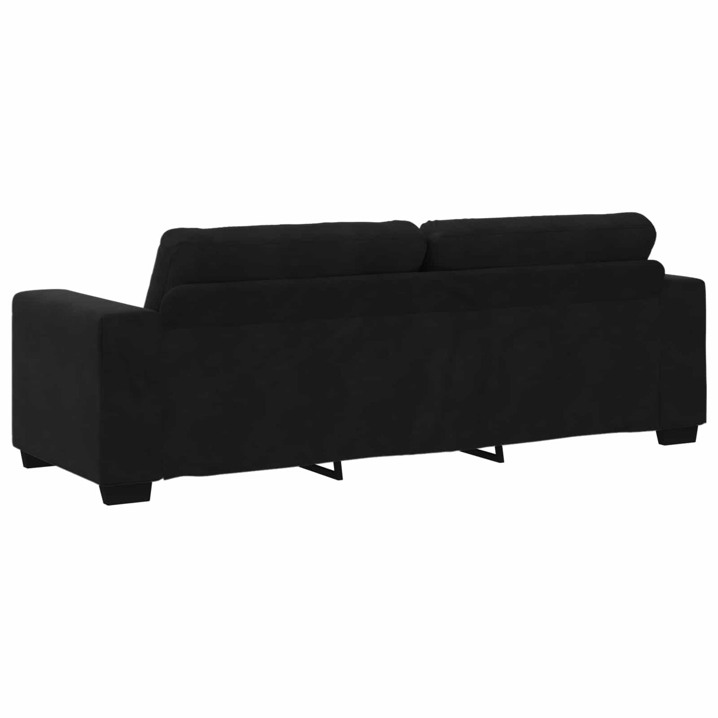 Sofa Set 3 pcs Schwarz 221 x 80 x 80 cm Samt