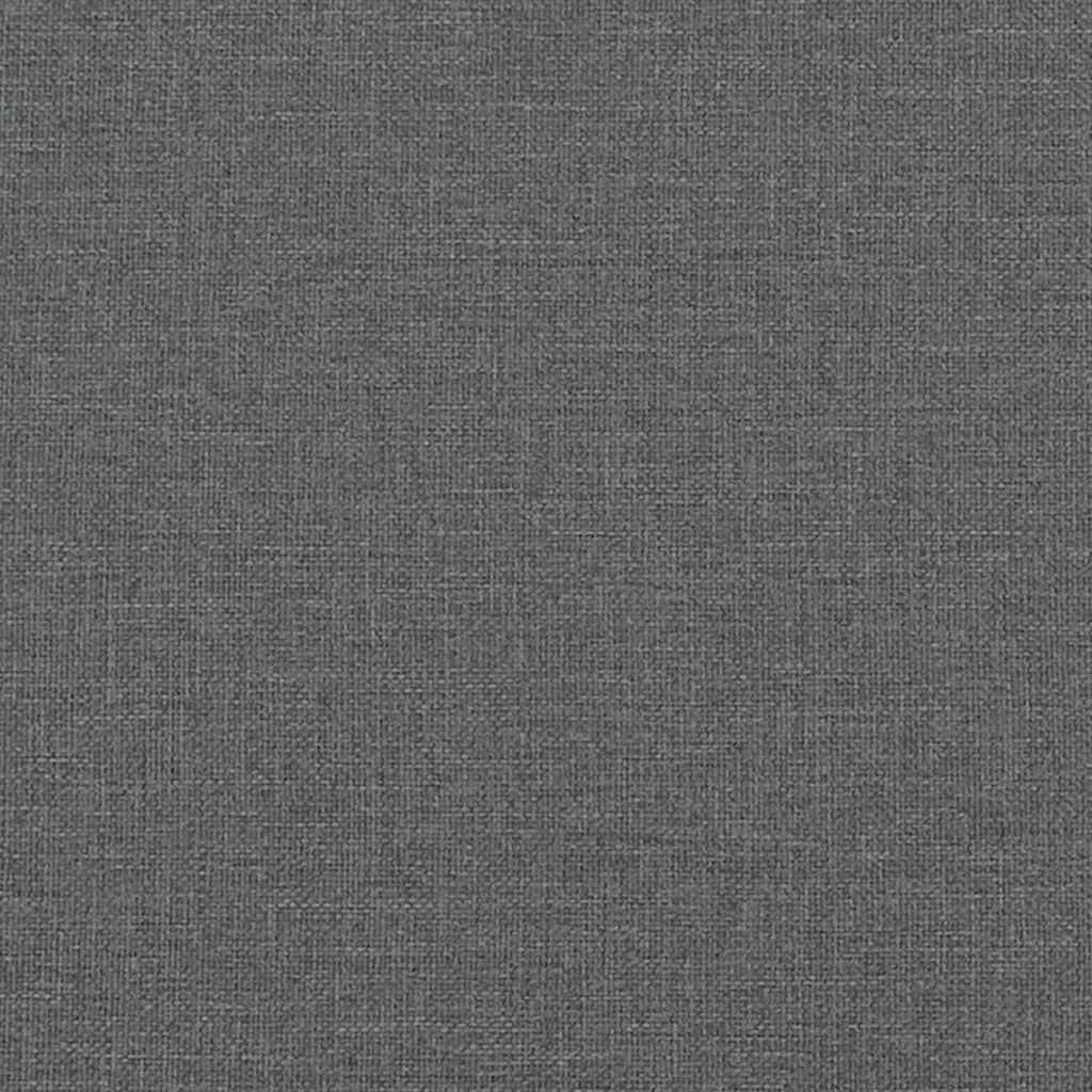 3-tlg. Sofagarnitur mit Kissen Dunkelgrau Stoff