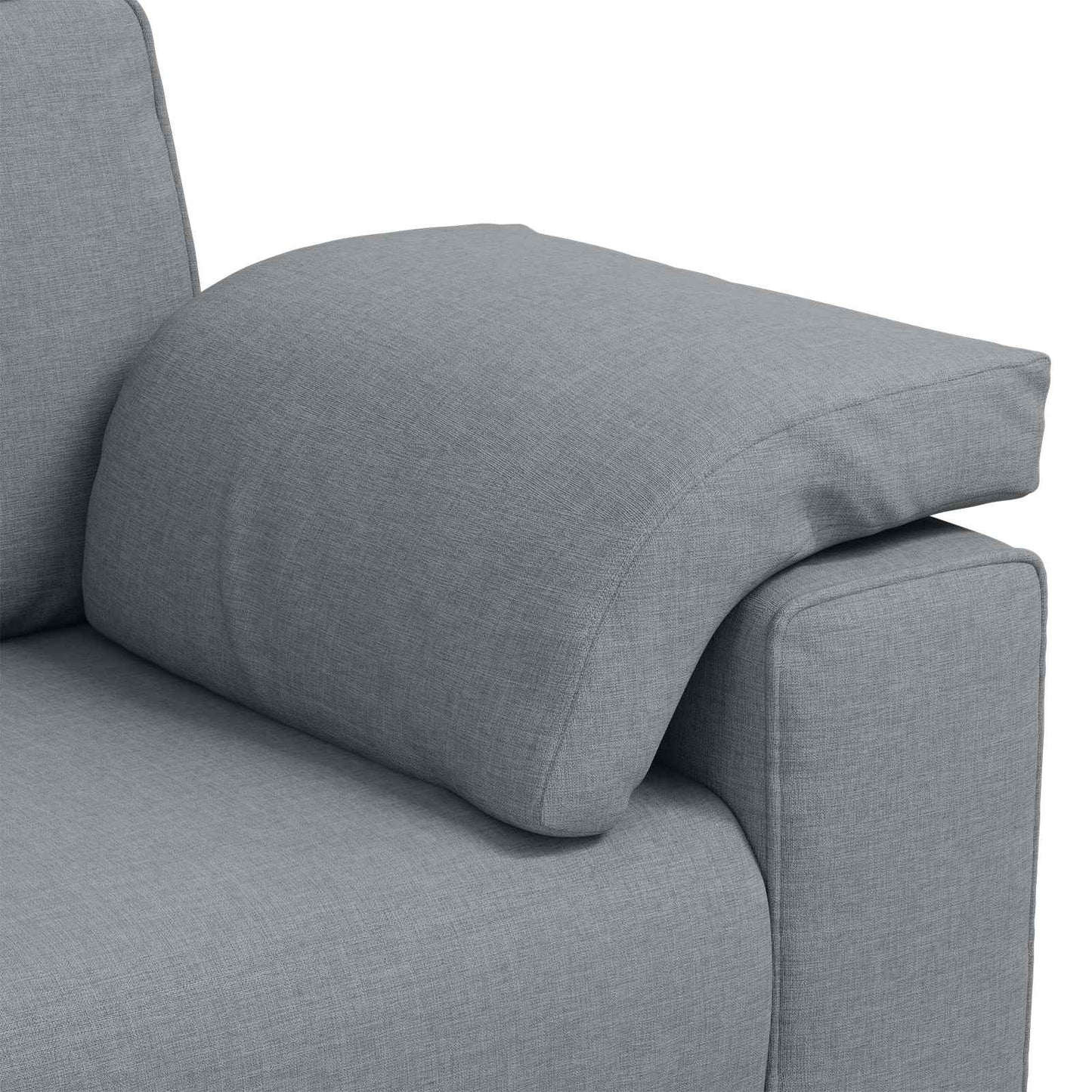 Sofa 3 pcs Hellgrau 219 x 80 x 82 cm Leinenmischgewebe