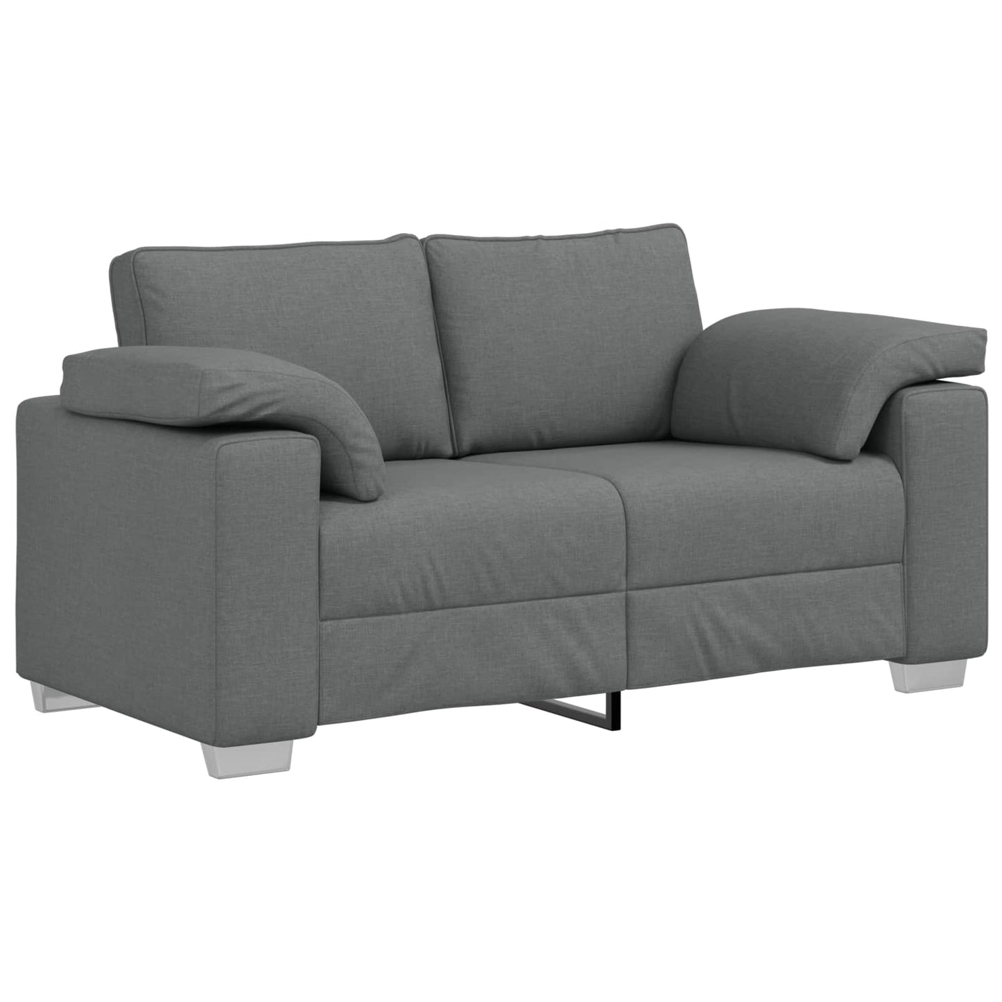 Sofa 3 pcs Dunkelgrau 219 x 80 x 82 cm Leinenmischgewebe