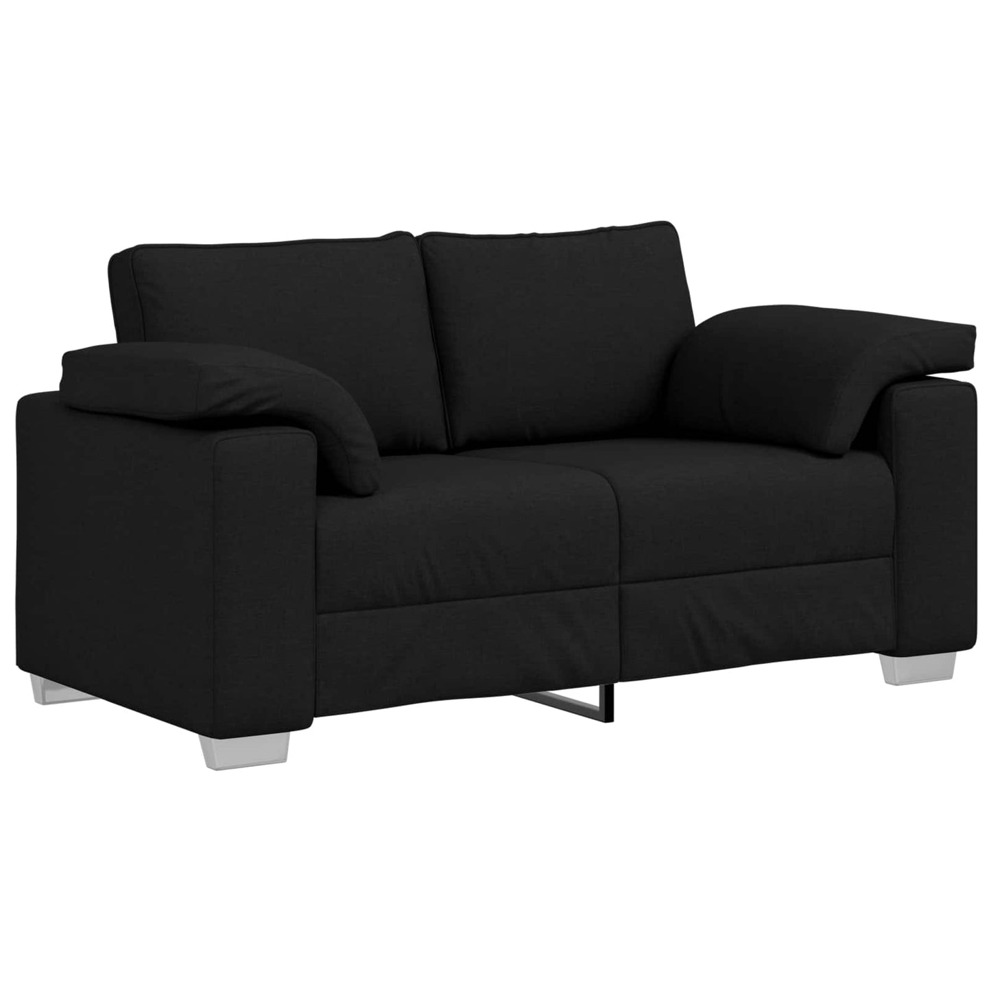 Sofa 3 pcs Schwarz 219 x 80 x 82 cm Leinenmischgewebe