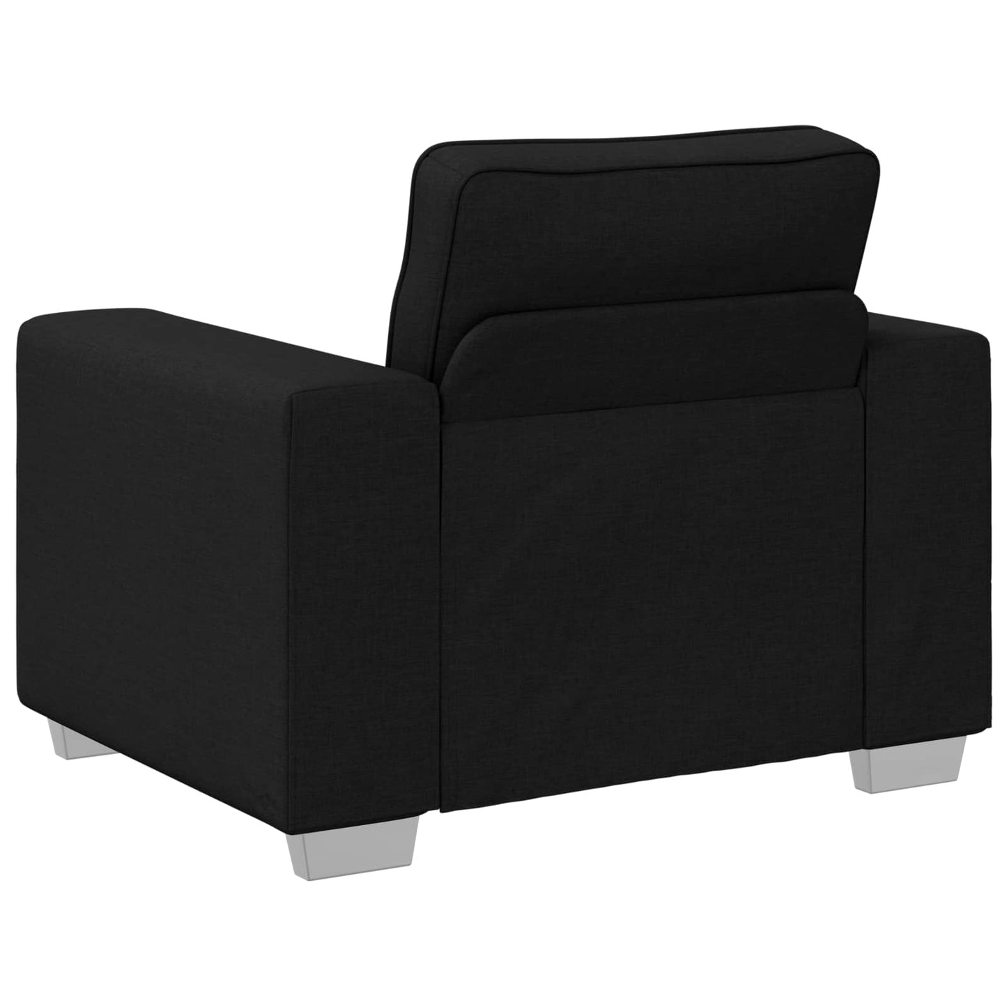 Sofa 3 pcs Schwarz 219 x 80 x 82 cm Leinenmischgewebe