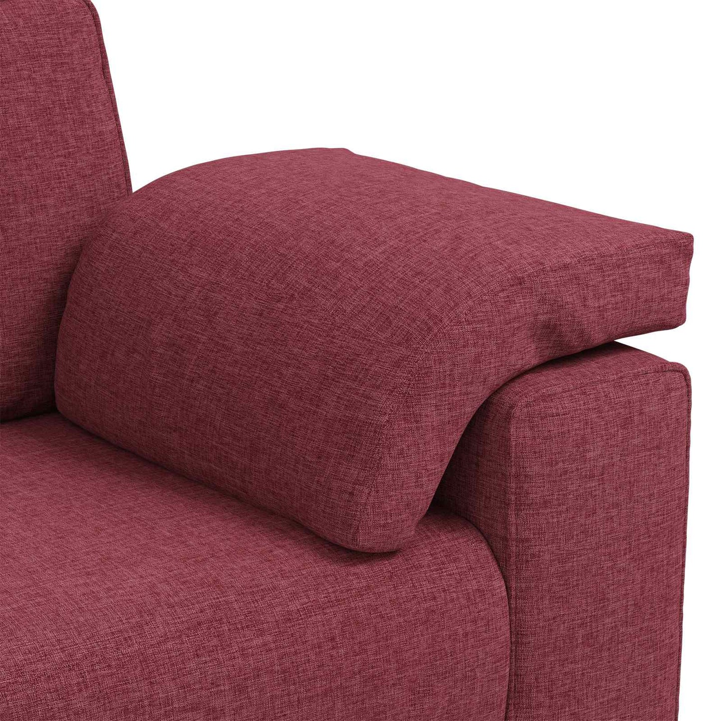 Sofa 3 pcs Wind Rot 219 x 80 x 82 cm Leinenmischgewebe