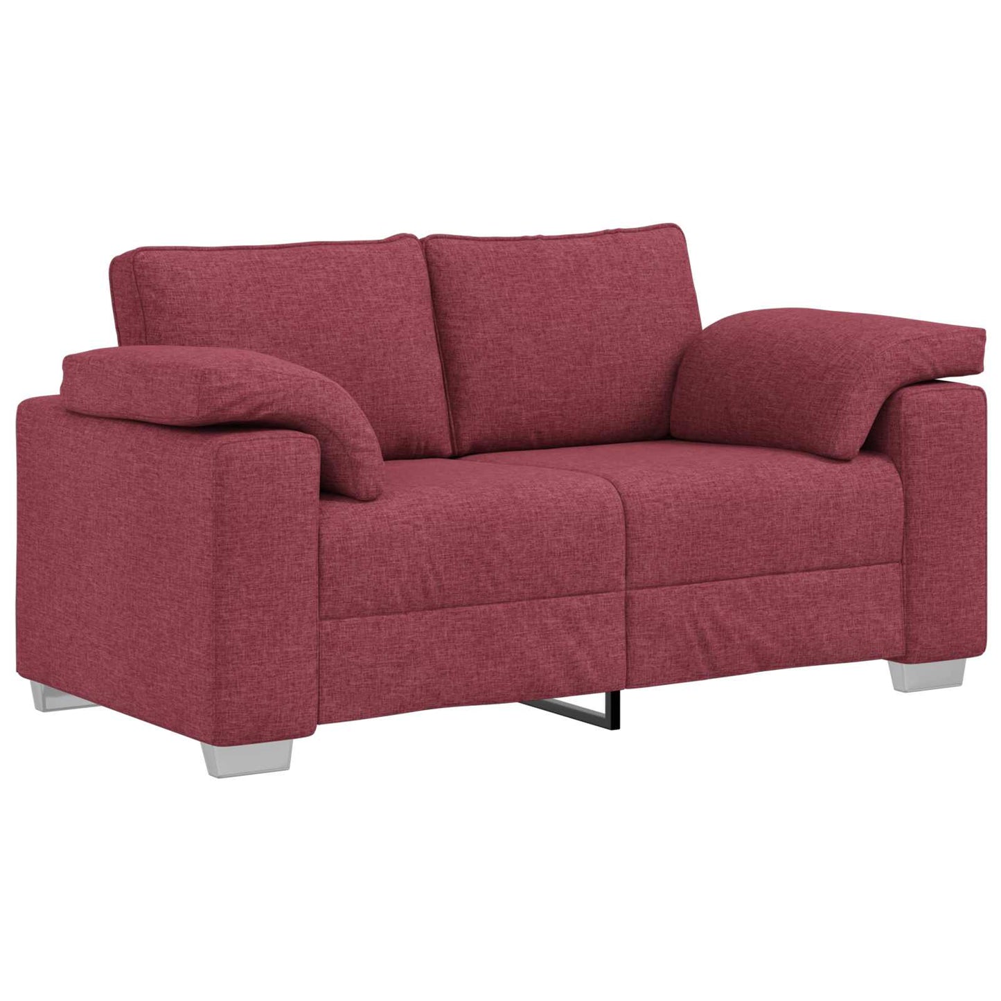 Sofa 3 pcs Wind Rot 219 x 80 x 82 cm Leinenmischgewebe