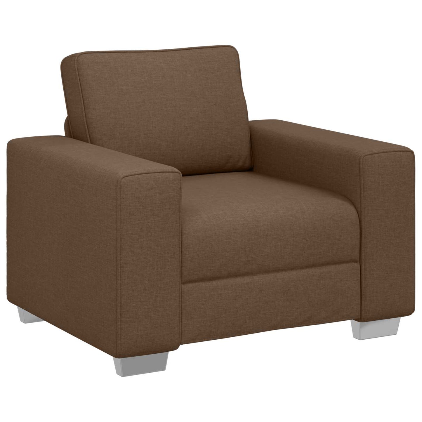Sofa 3 pcs Braun 219 x 80 x 82 cm Leinenmischgewebe