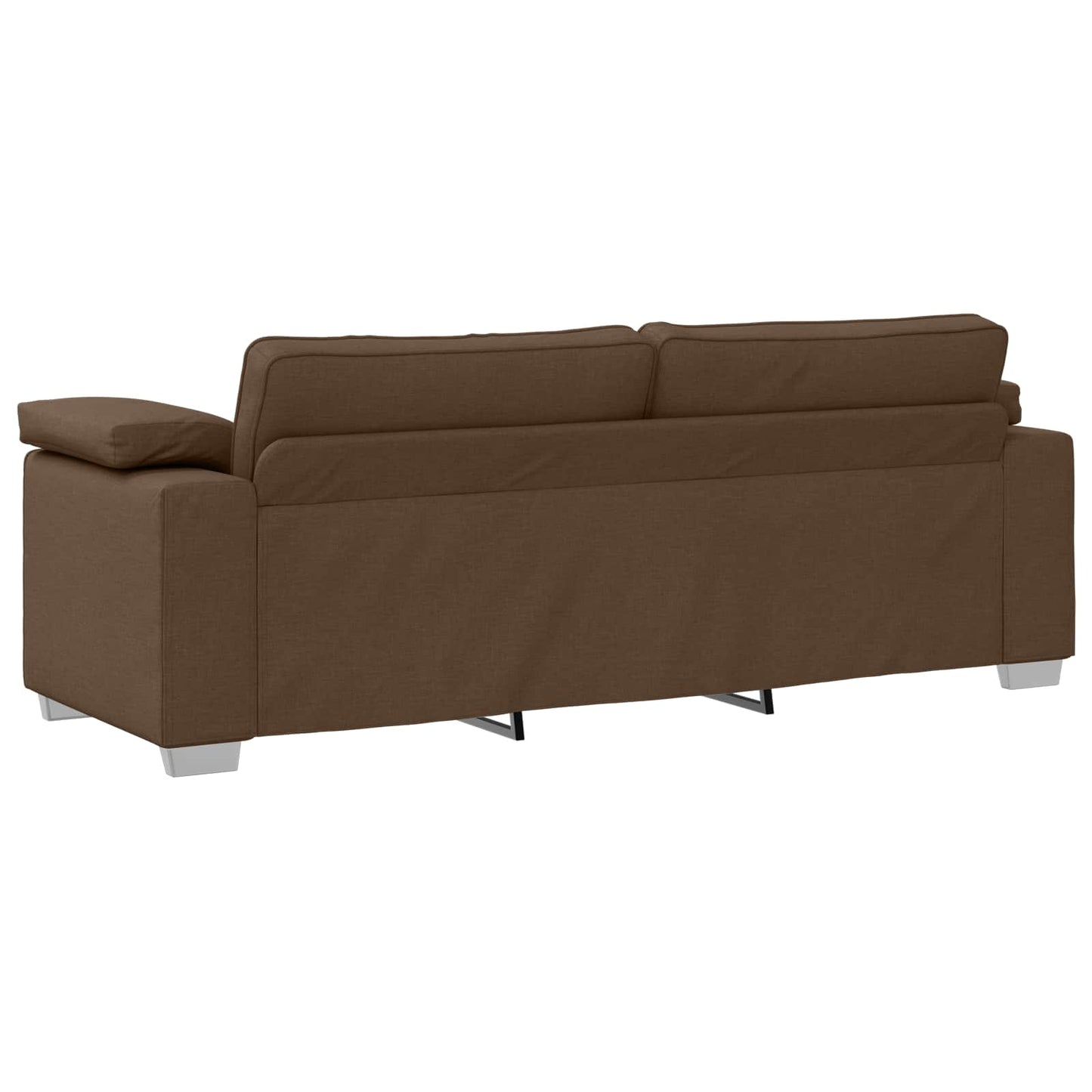Sofa 3 pcs Braun 219 x 80 x 82 cm Leinenmischgewebe