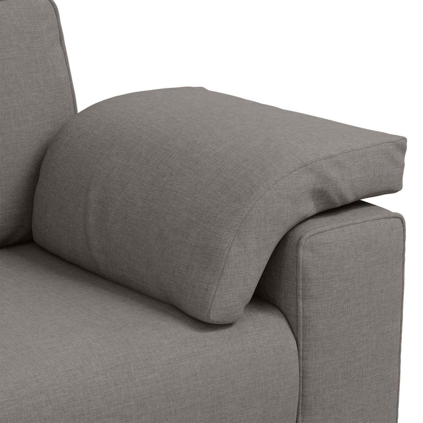 Sofa 3 pcs Taupe 219 x 80 x 82 cm Leinenmischgewebe