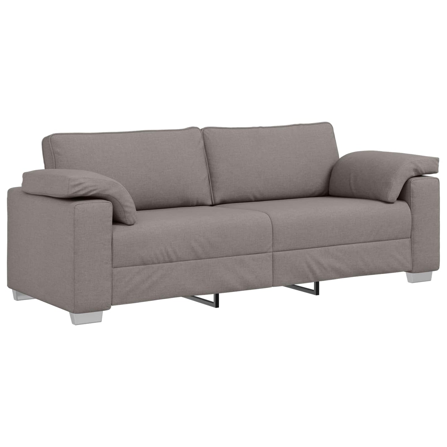 Sofa 3 pcs Taupe 219 x 80 x 82 cm Leinenmischgewebe