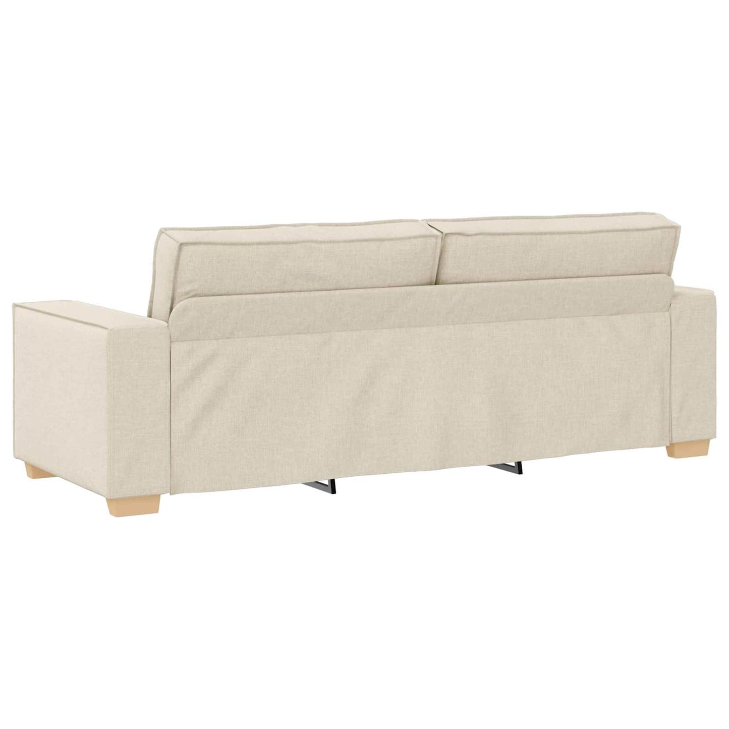 Sofa 2 pcs Beige 220 x 80 x 84 cm Leinenmischgewebe