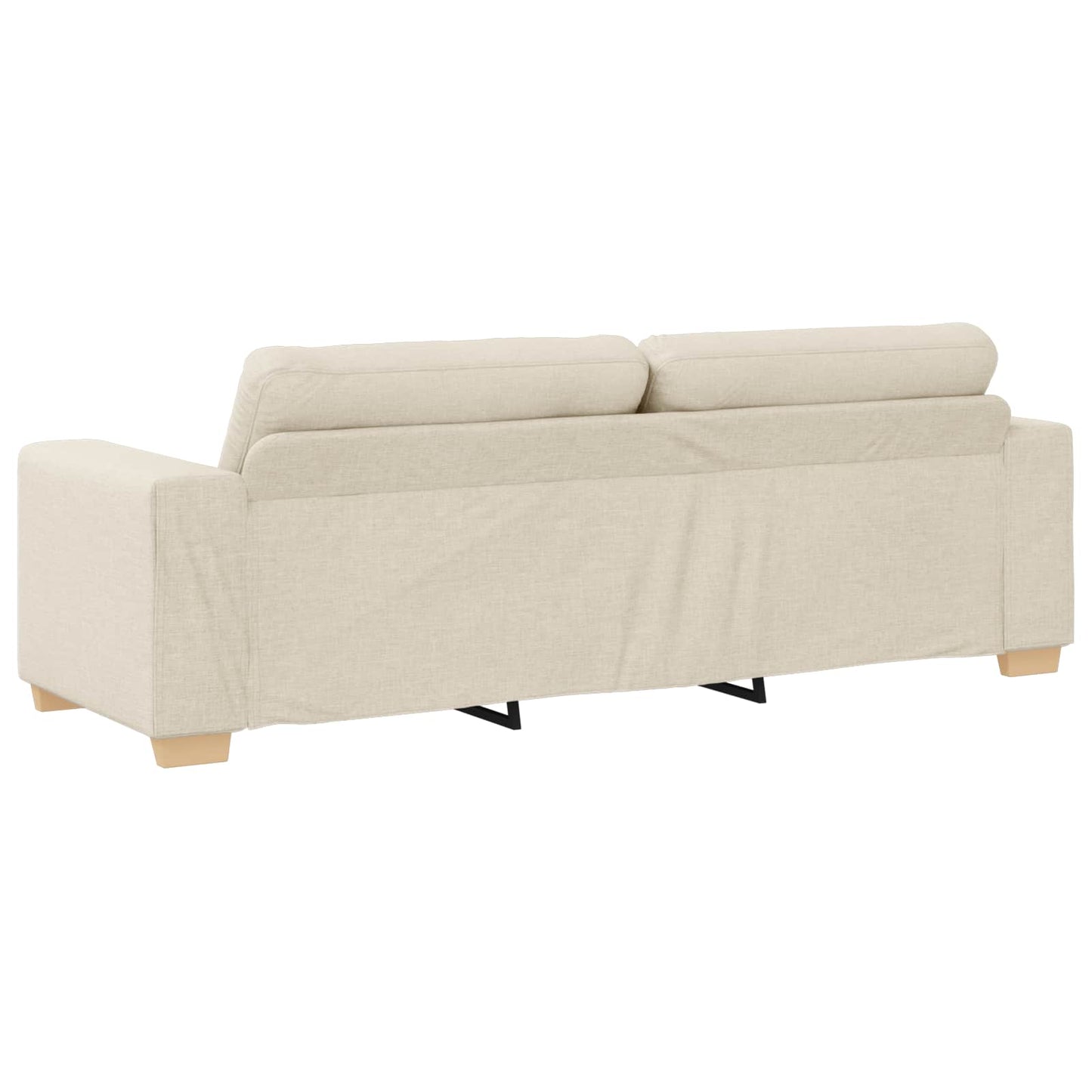 Sofa 2 pcs Beige 221 x 80 x 80 cm Leinenmischgewebe