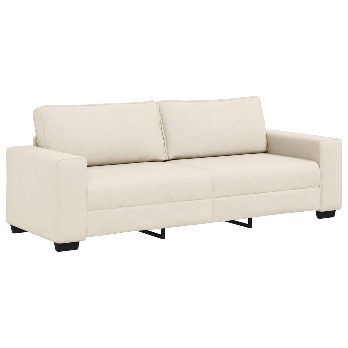 Sofa 2 pcs Beige 221 x 80 x 82 cm Leinenmischgewebe