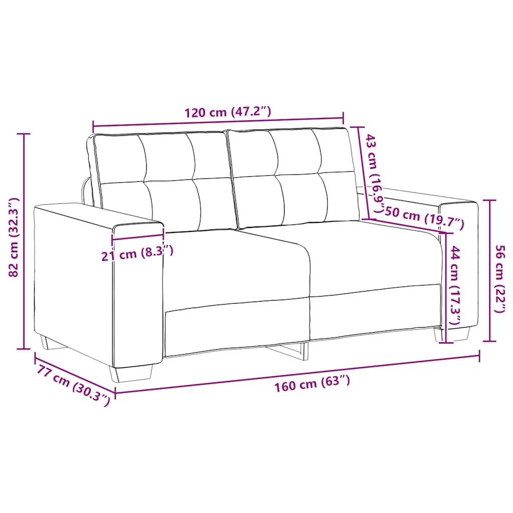 2-teiliges Sofa-Set mit Kissen, hellgrauer Stoff