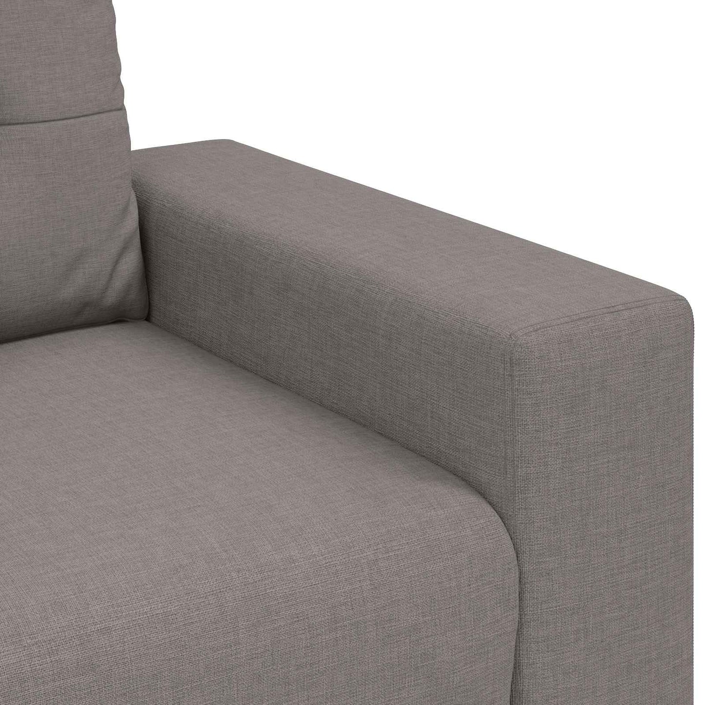 2-tlg. Sofagarnitur mit Kissen Taupe Stoff