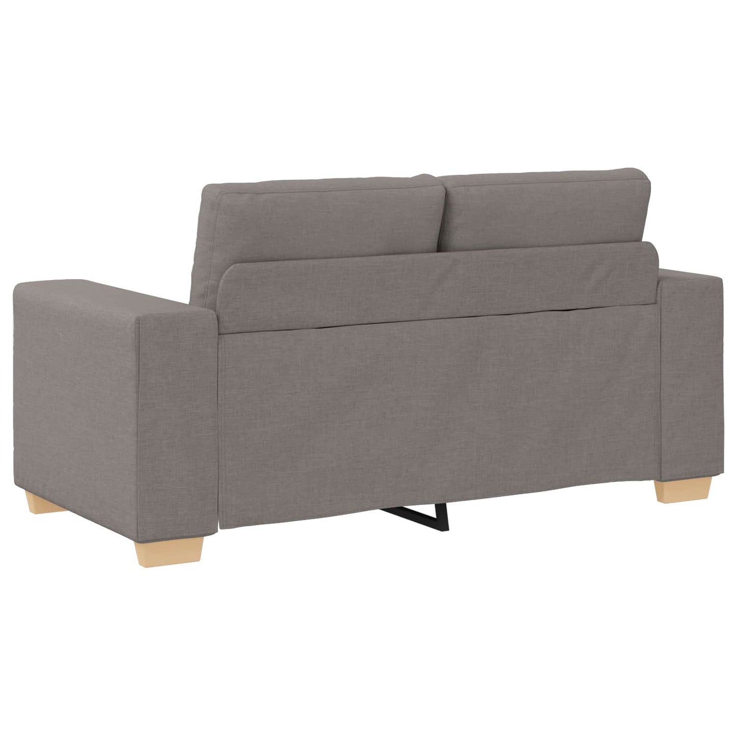 2-tlg. Sofagarnitur mit Kissen Taupe Stoff