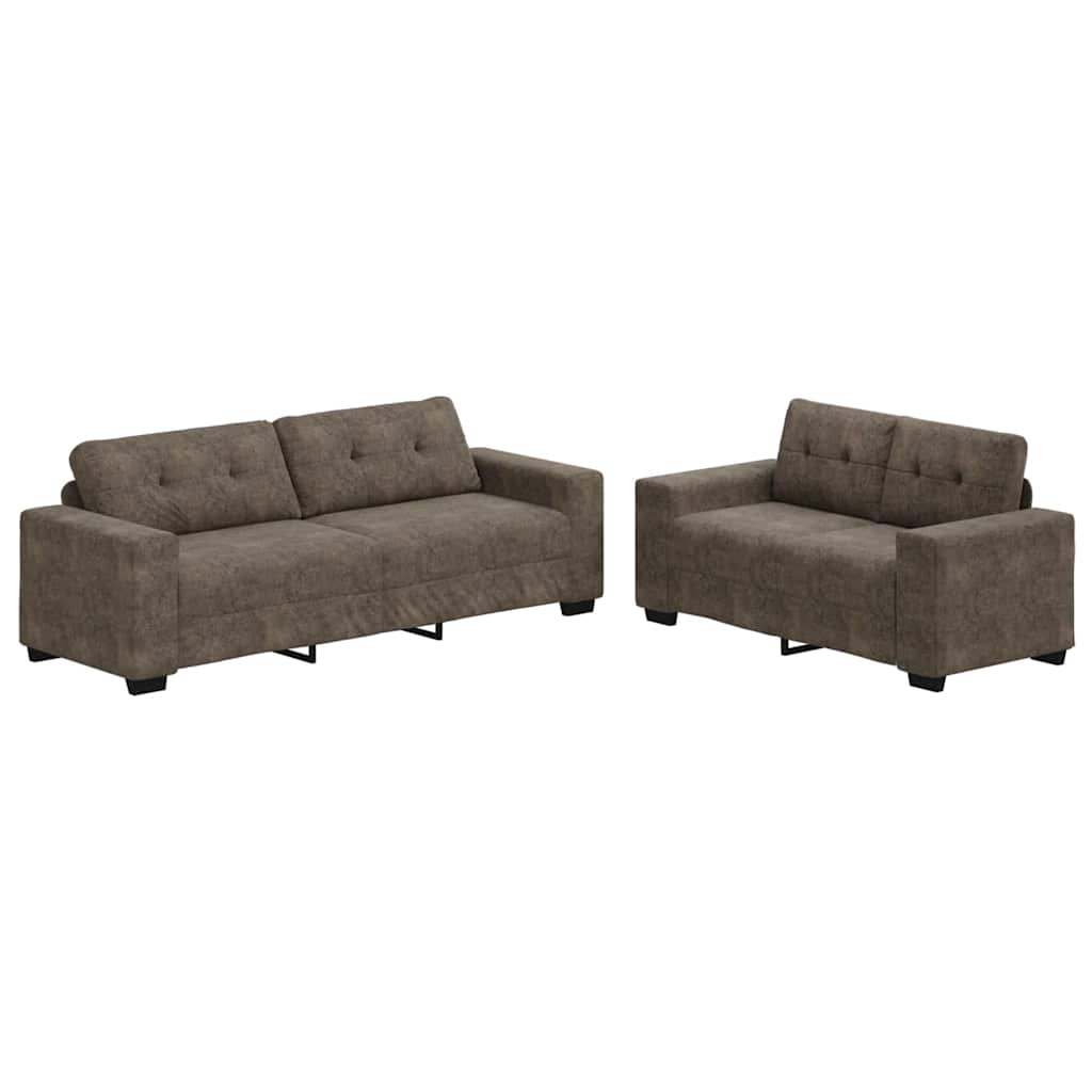 | Sofa | 2 pcs Dunkelgrau 221 x 78 x 80 cm Kunstleder