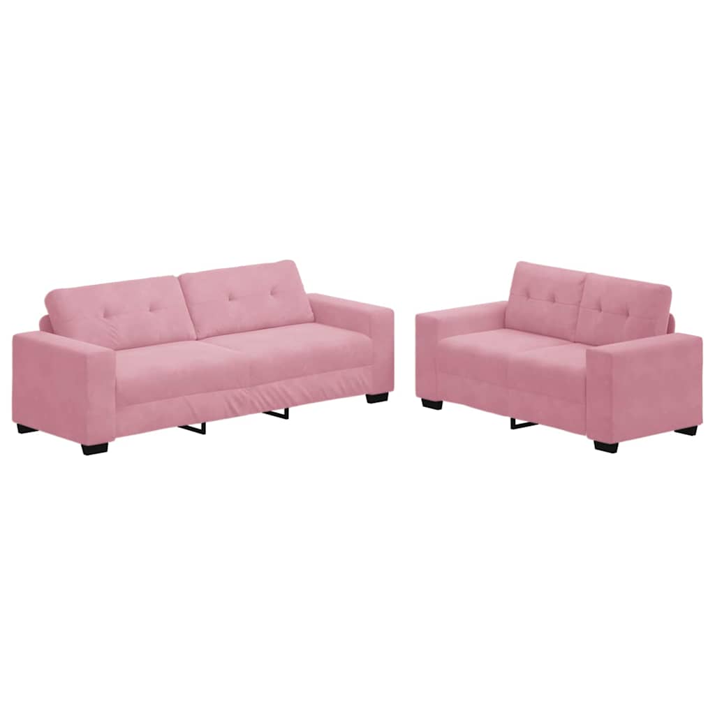 | Sofa Set | 2 pcs Rosa 221 x 78 x 80 cm Samt