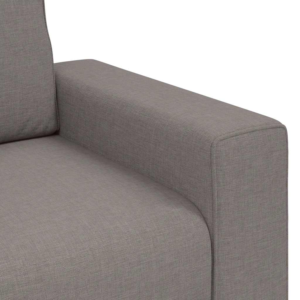2-tlg. Sofagarnitur mit Kissen Taupe Stoff