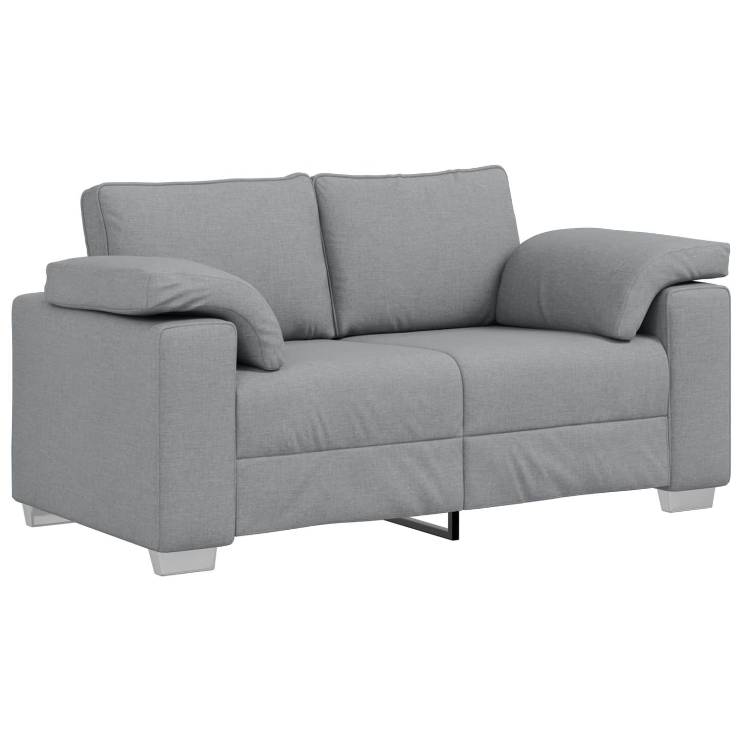 Sofa 2 pcs Hellgrau 219 x 80 x 82 cm Stoff