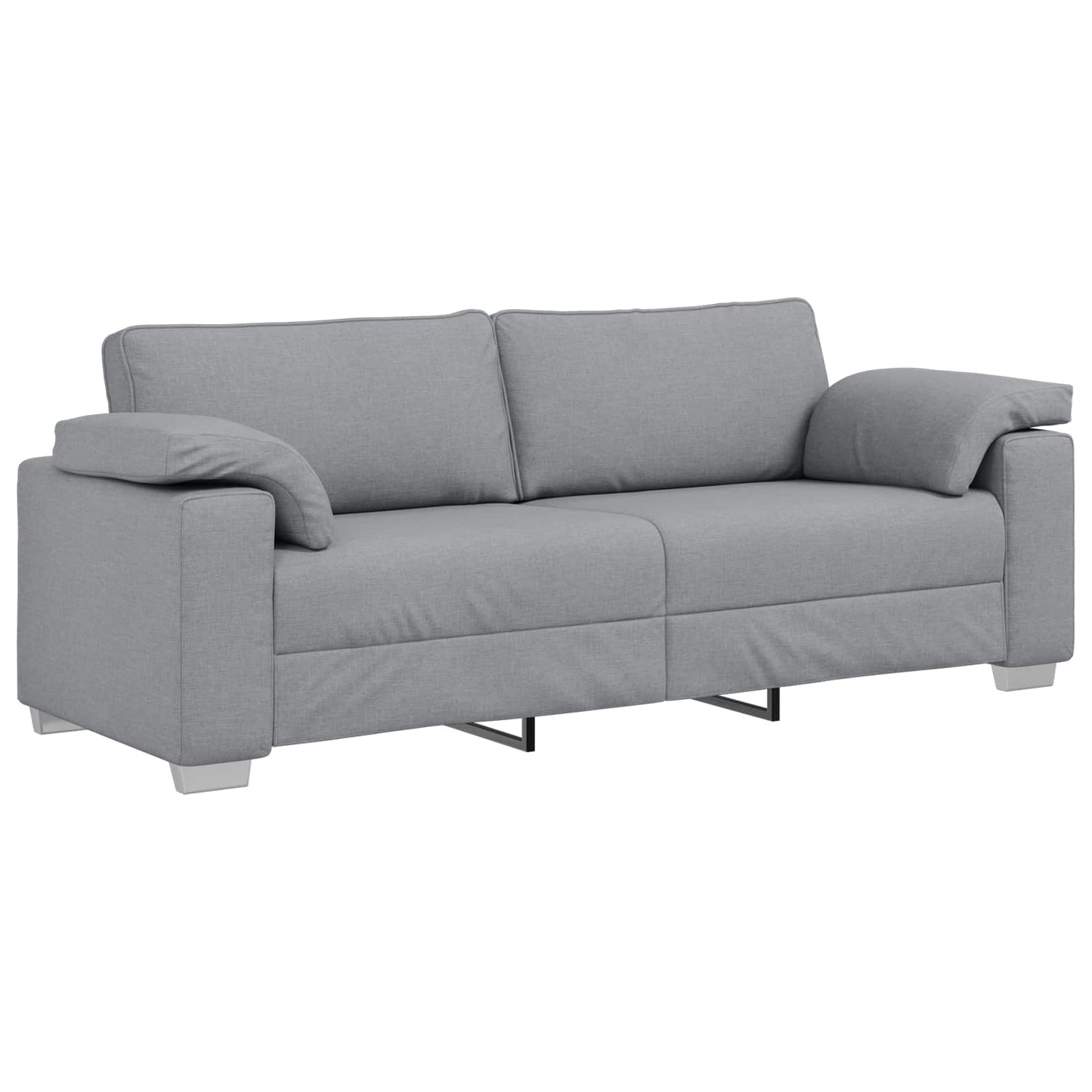 Sofa 2 pcs Hellgrau 219 x 80 x 82 cm Stoff