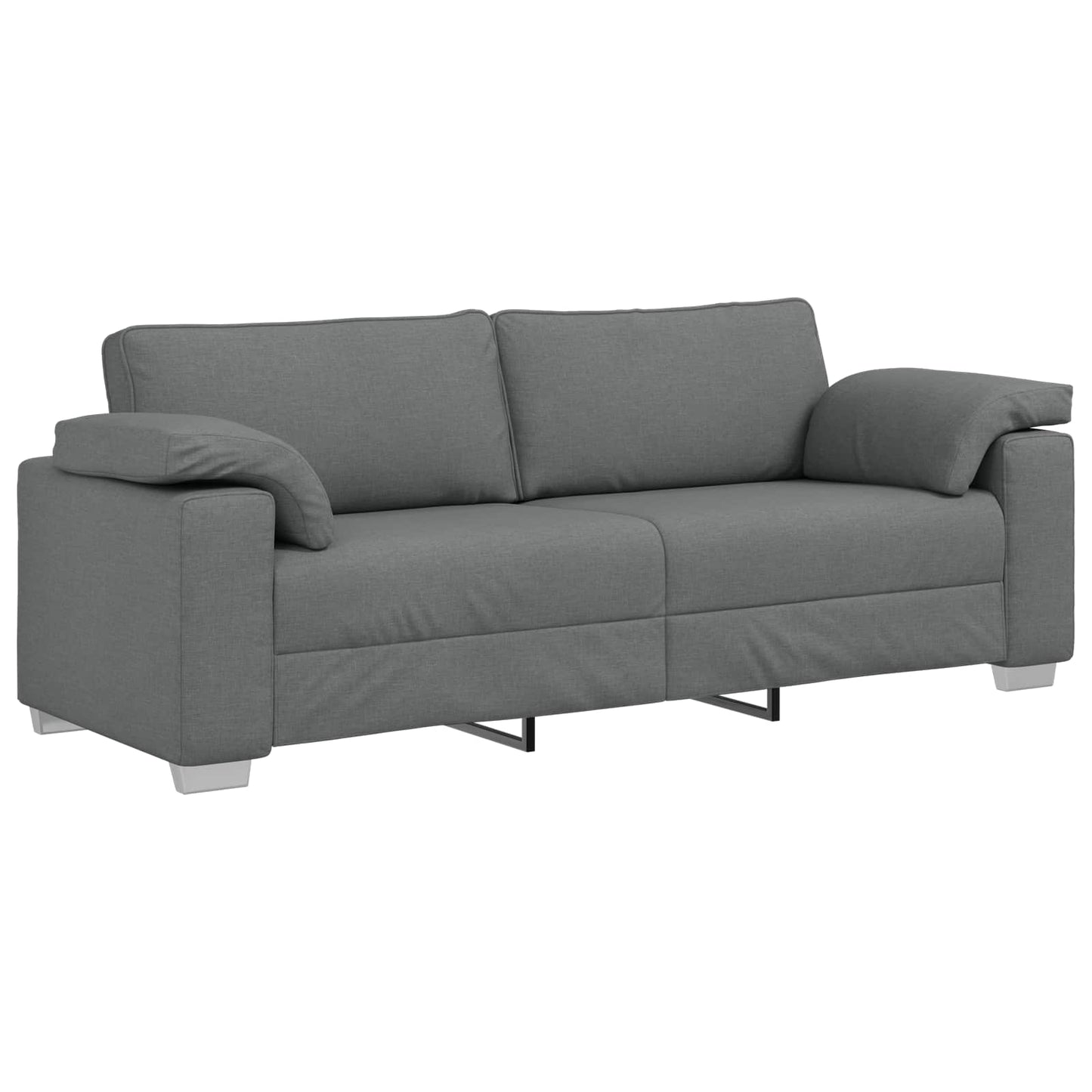 Sofa 2 pcs Dunkelgrau 219 x 80 x 82 cm Stoff
