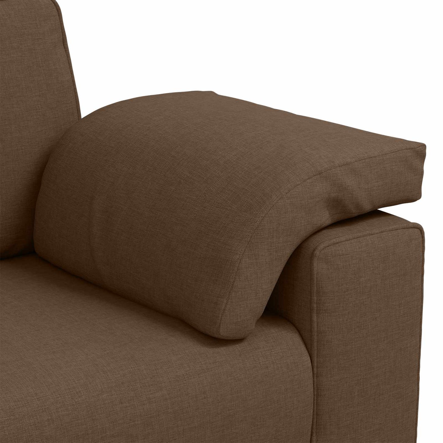 Sofa 2 pcs Braun 219 x 80 x 82 cm Stoff