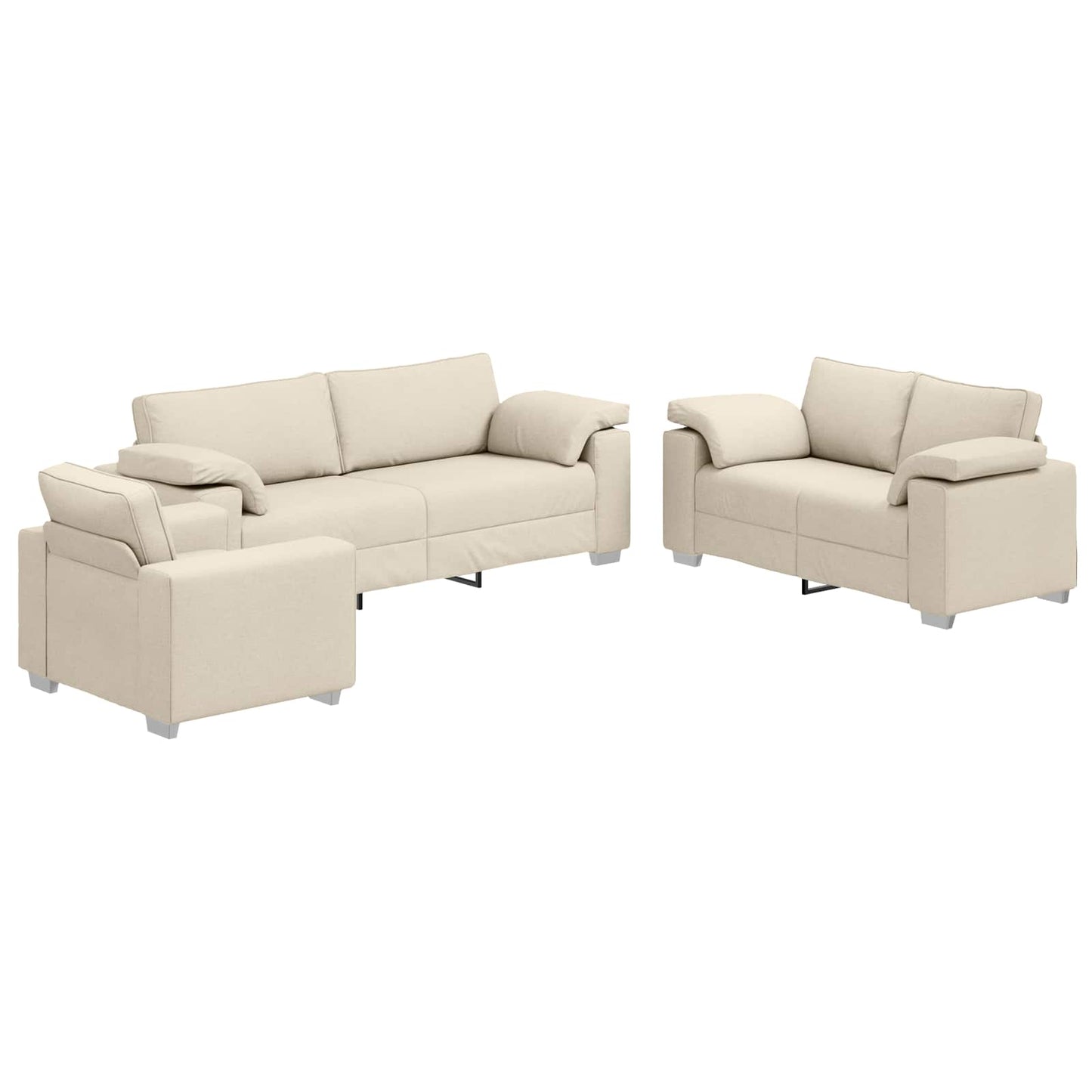 Sofa 2 pcs Wolkengrau 219 x 80 x 82 cm Stoff