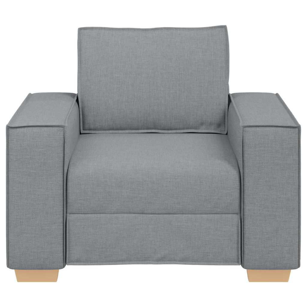 Sofa Stuhl Hellgrau 100x78x84 cm Stoff