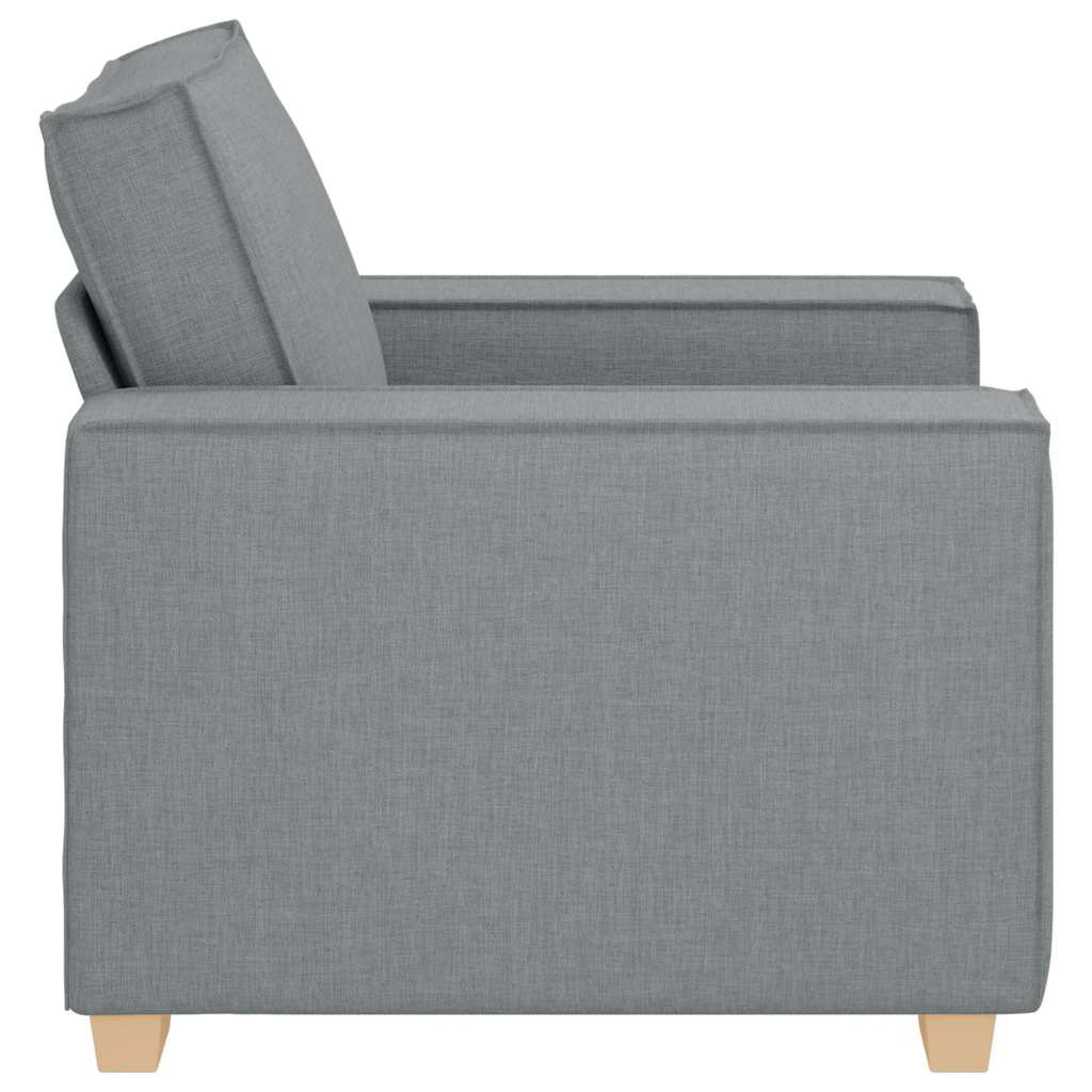Sofa Stuhl Hellgrau 100x78x84 cm Stoff
