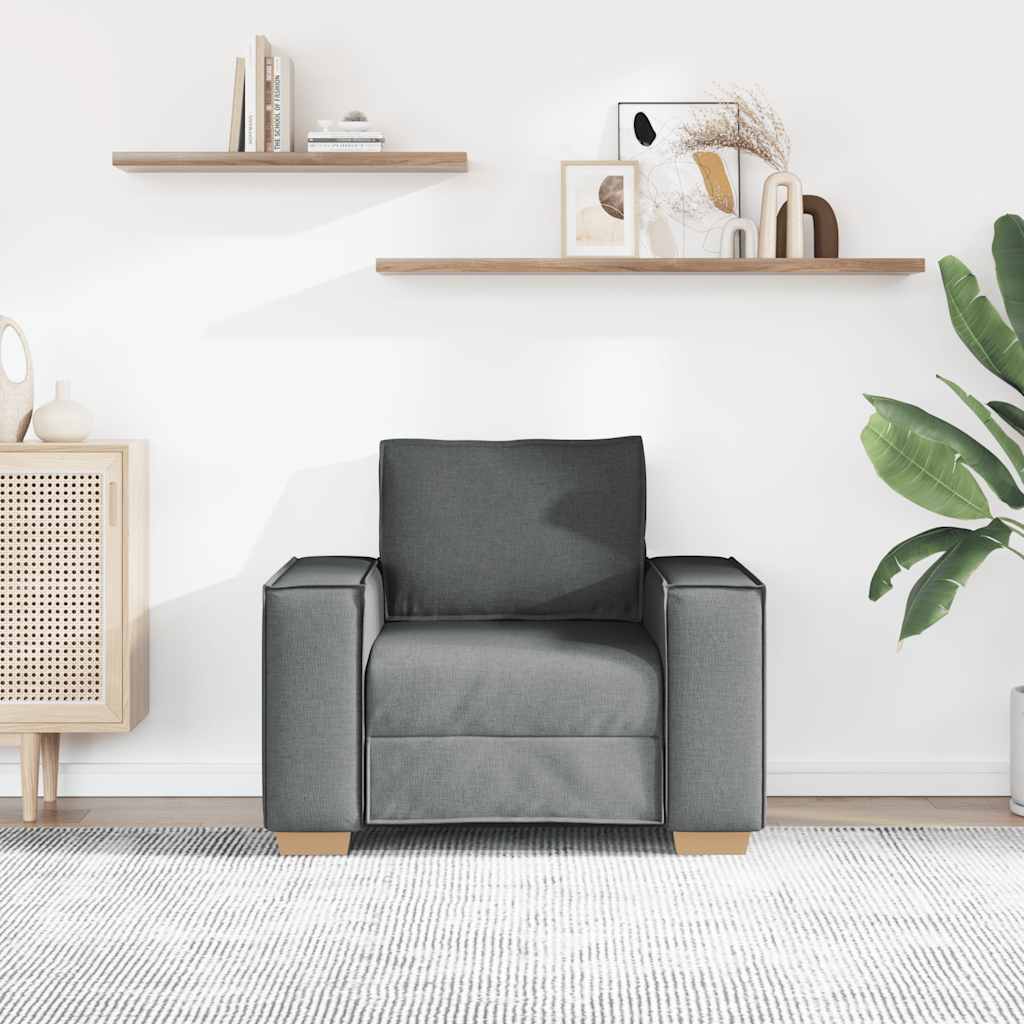 Sofa Stuhl Dunkelgrau 100x78x84 cm Stoff