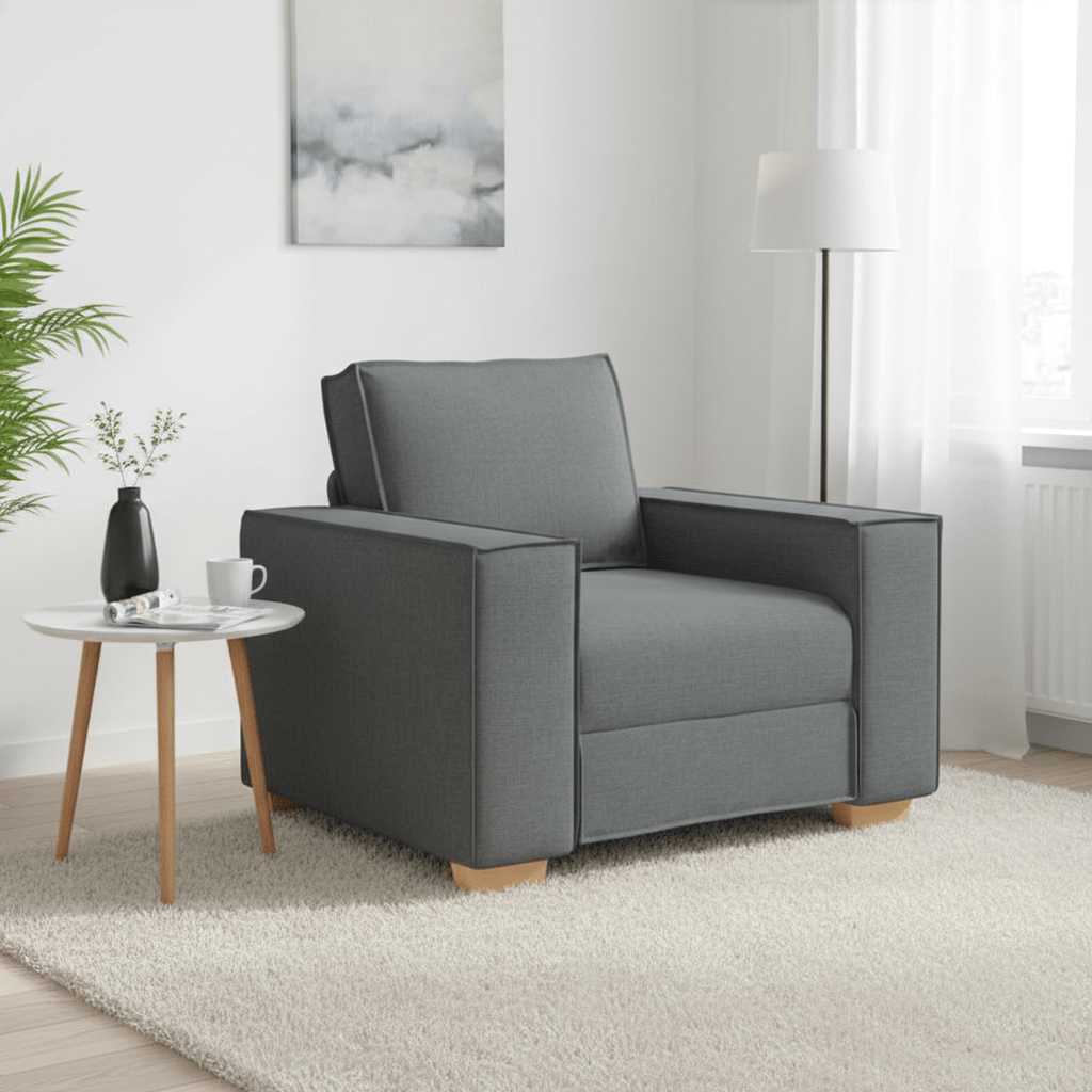 Sofa Stuhl Dunkelgrau 100x78x84 cm Stoff