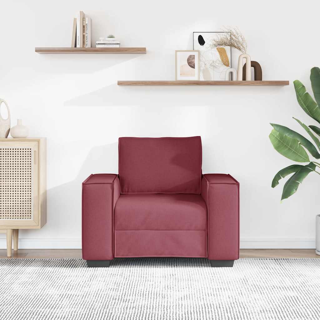 Sofa Stuhl Weinrot 100x78x84 cm Stoff