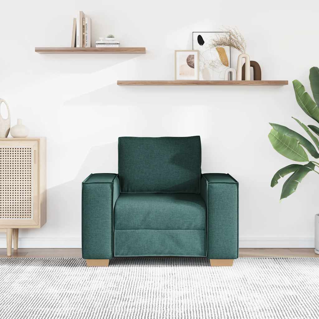 Sofa Stuhl Dunkelgrün 100x78x84 cm Stoff