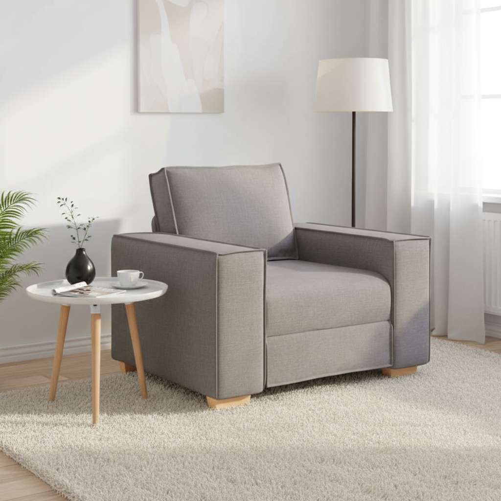 Sofa Stuhl Taupe 100x78x84 cm Stoff